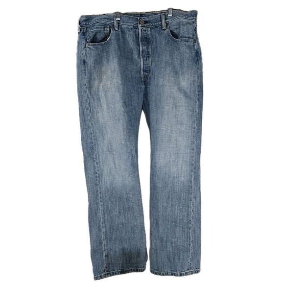 Levis 501 Jeans 36x30 Straight Leg Button - Blue Button Fly Classic - Picture 2 of 6